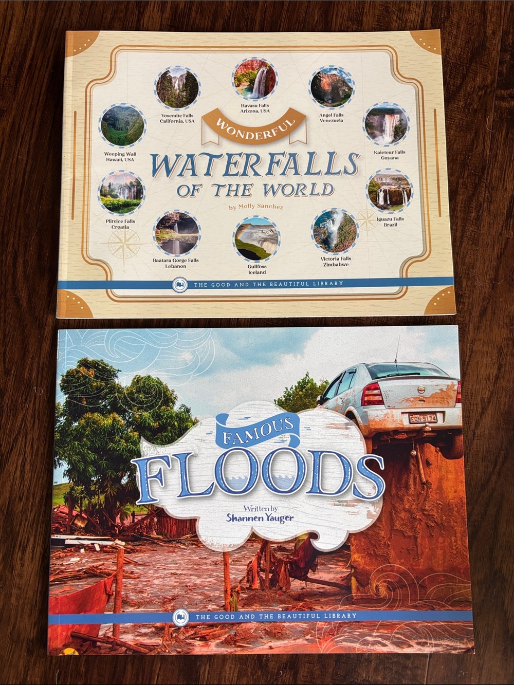 Waterfalls of the World and Famous Floods Softcover Book Set